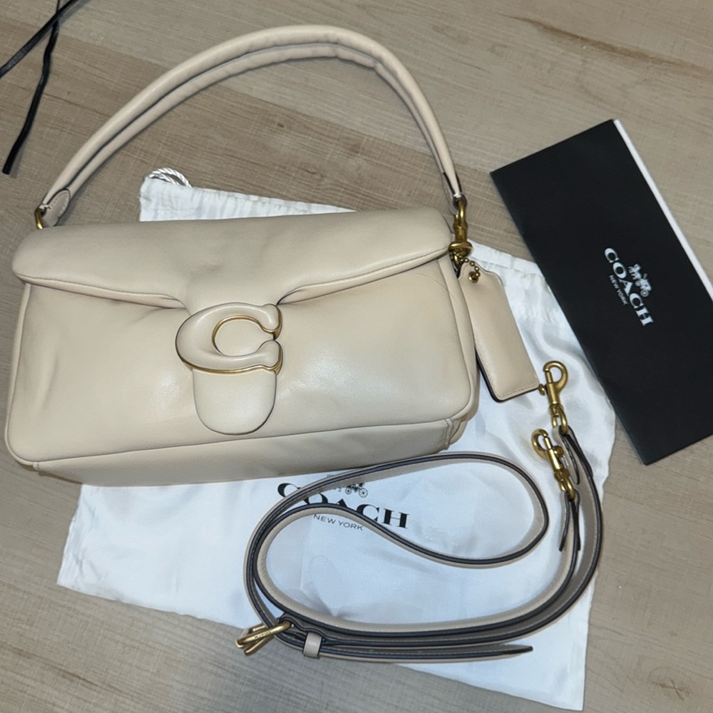 Coach Pillow Tabby in Cream